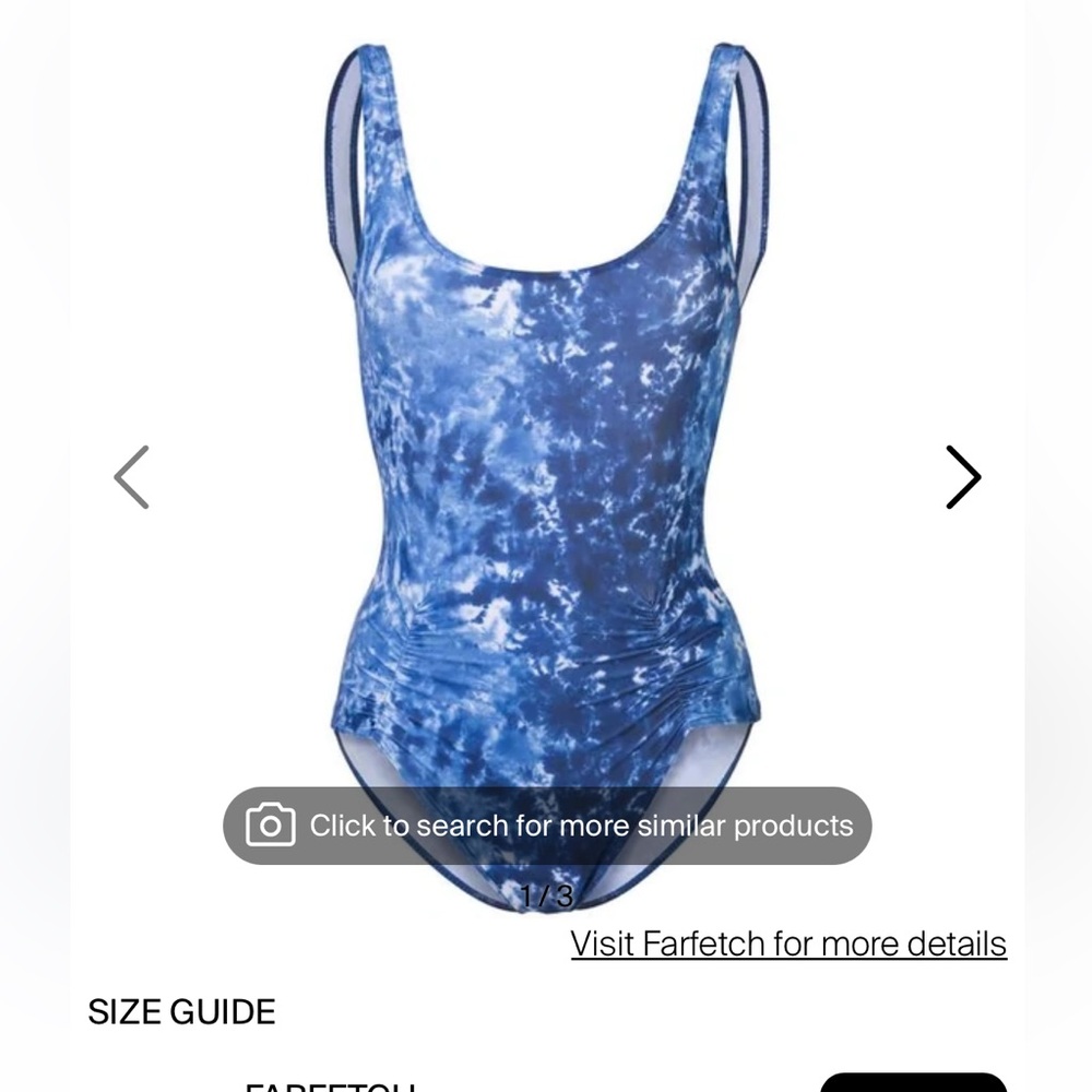Reformation Blue and White Swimsuit